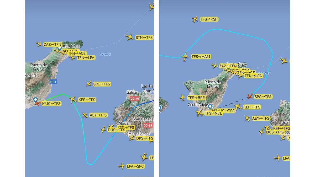 Las tormentas en Canarias provocan cancelaciones y desvíos de vuelos