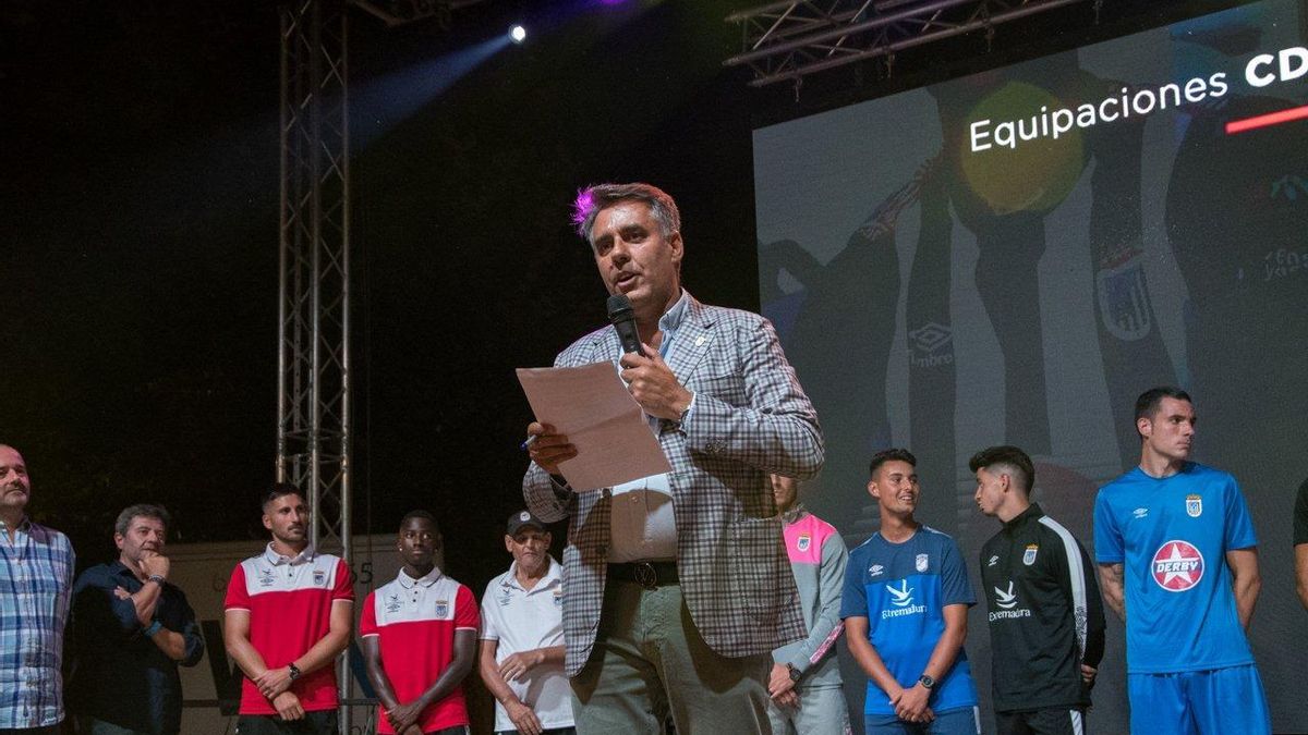 Joaquín Parra, durante un acto del Badajoz