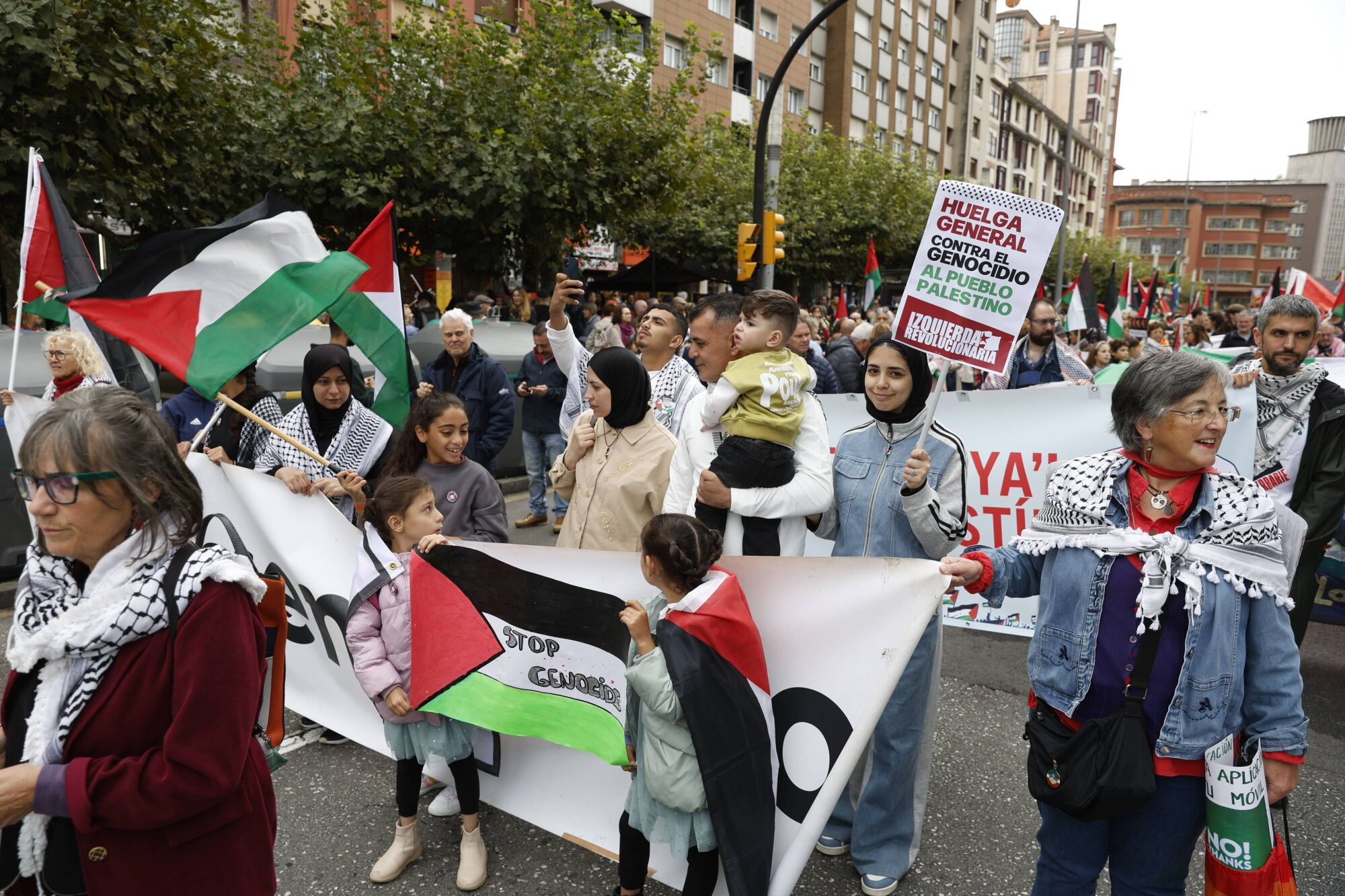 Manifestación a favor de Palestina.
