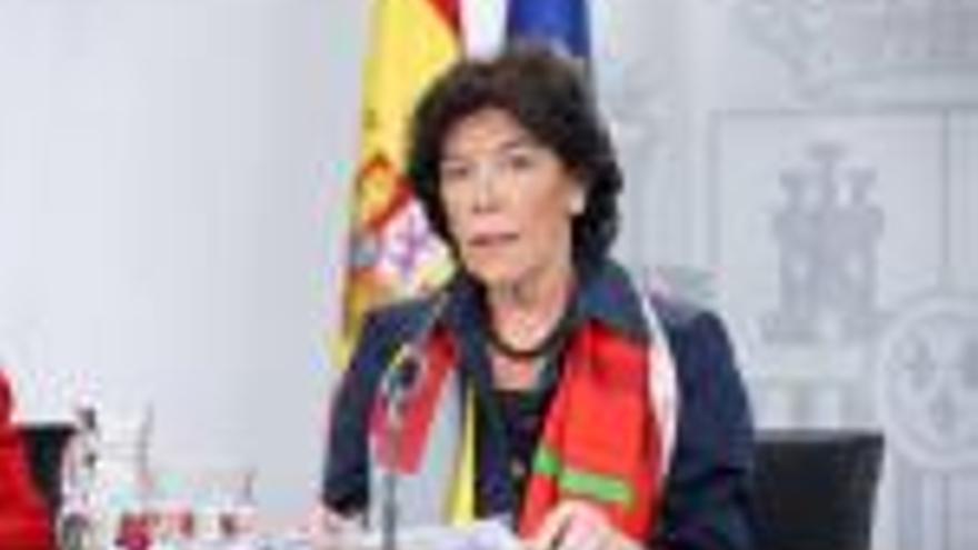 La portaveu del Govern central, Isabel Celaá.