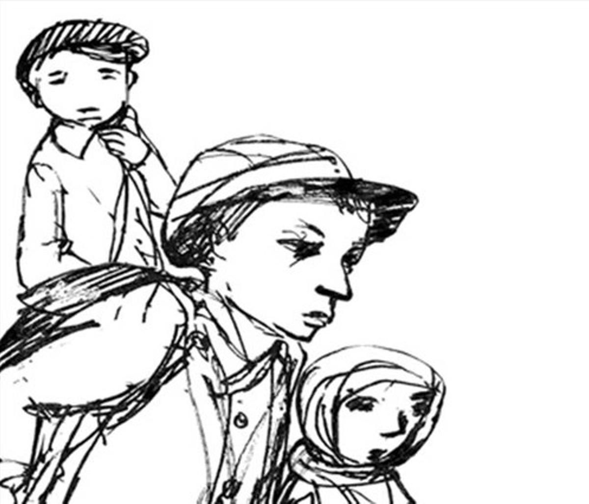 Il·lustració de Carme Solé Vendrell a ’La croada dels nens’.