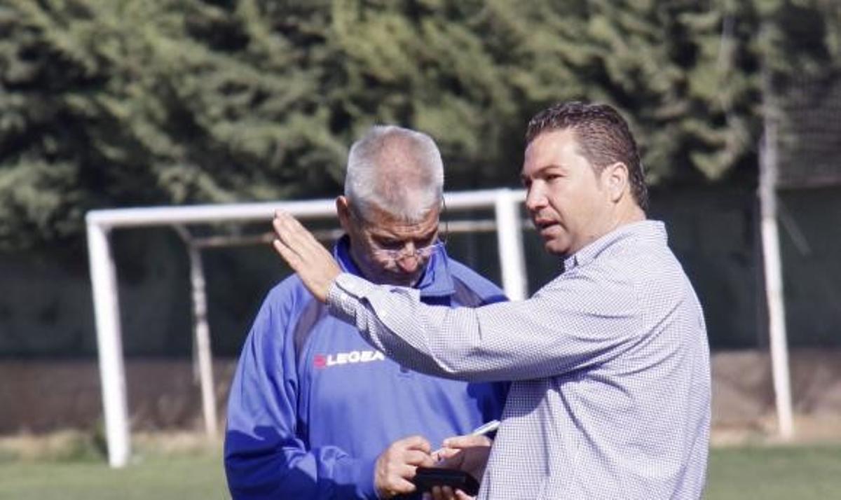 Juan Carlos Cordero y Fabri, en la época de ambos en el Granada.