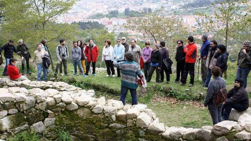 Imagen de una visita guiada al Castro da Subidá. // Gustavo Santos