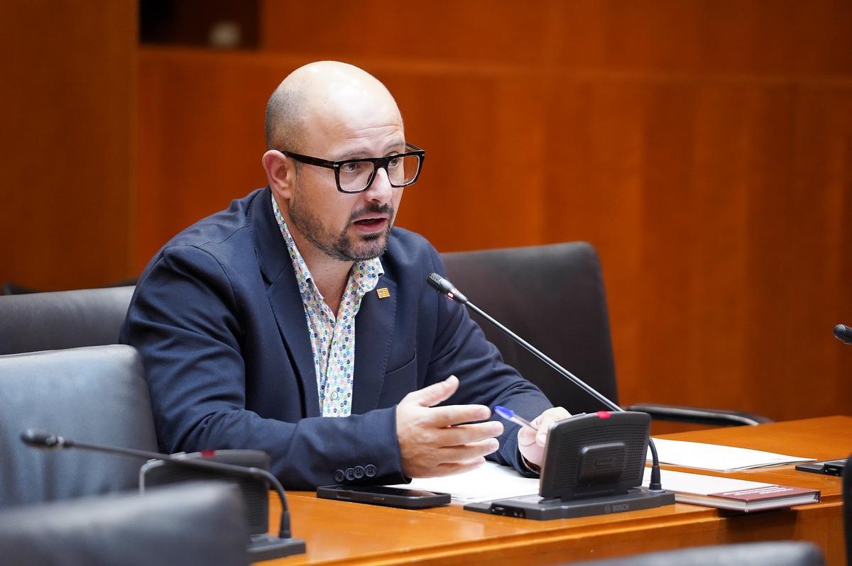 El diputado del PAR, Alberto Izquierdo, en las Cortes.