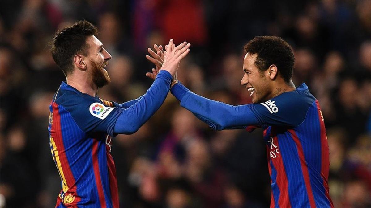 Messi y Neymar se lo pasaron en grande