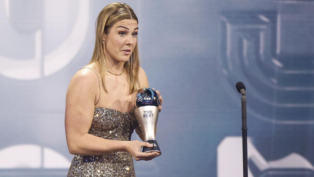 La futbolista británica Mary Earps del Manchester United, la mejor portera femenina.