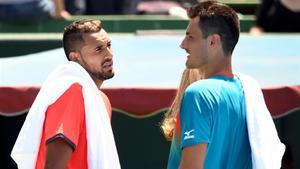 rpaniagua46478872 bernard tomic of australia  r  talks with compatriot nick ky190109164035