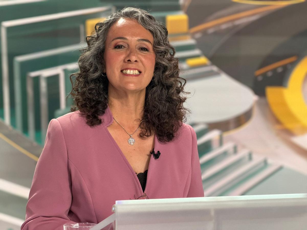 Rosa Rodríguez, candidata de Por Andalucía en Córdoba, durante el debate.