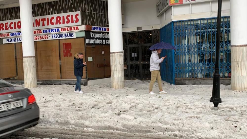 Granizo sobre Málaga.