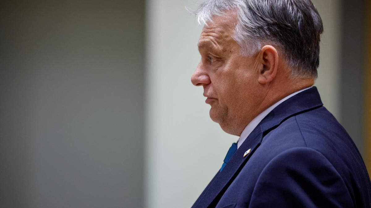 El primer ministro húngaro, Viktor Orbán, durante la cumbre de la UE en Bruselas este viernes.