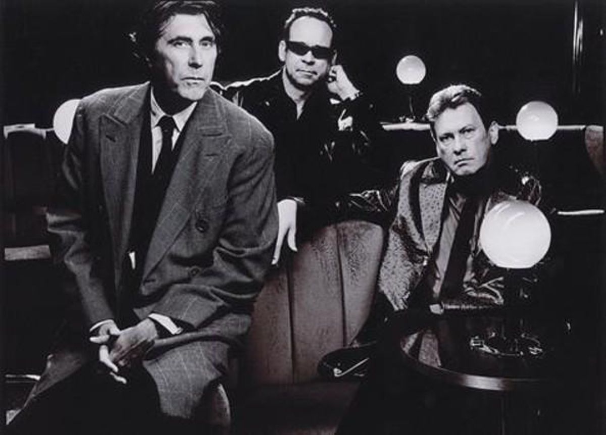 D’esquerra a dreta, Bryan Ferry, Phil Manzanera i Andy Mackay, components de Roxy Music. D’esquerra a dreta, Bryan Ferry, Phil Manzanera i Andy Mackay, components de Roxy Music.