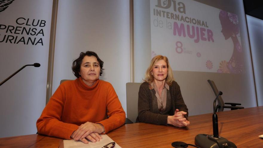 María Fernández y Nuria Blanco, ayer, en el Club Prensa Asturiana.