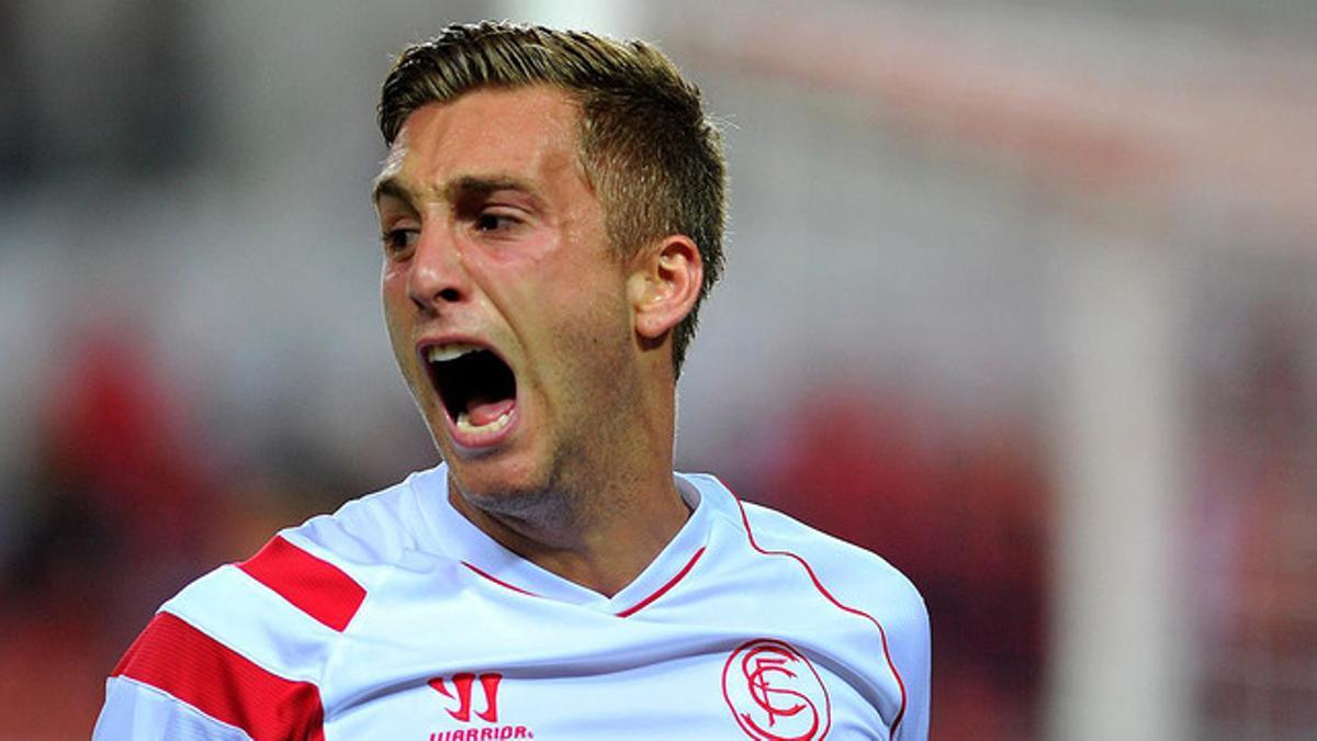 Gerard Deulofeu, durante un partido del Sevilla en el Sánchez Pizjuán