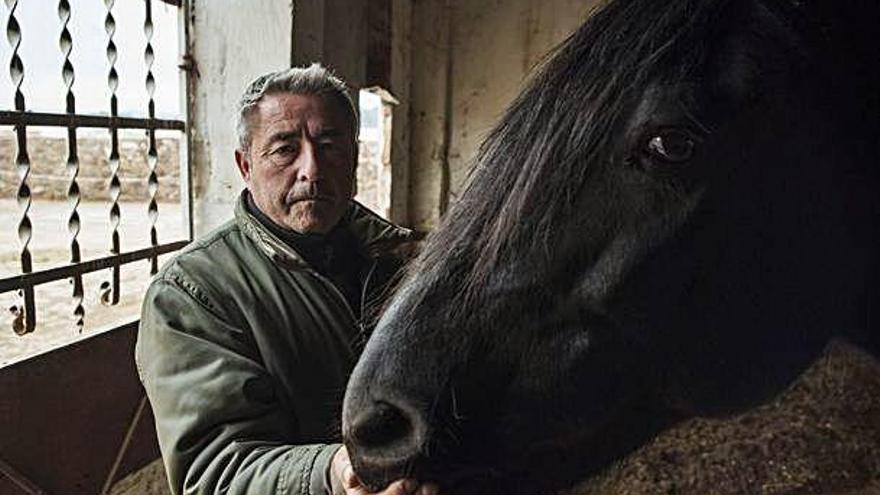 Manuel Prada fotografiat la setmana passada amb un dels seus cavalls