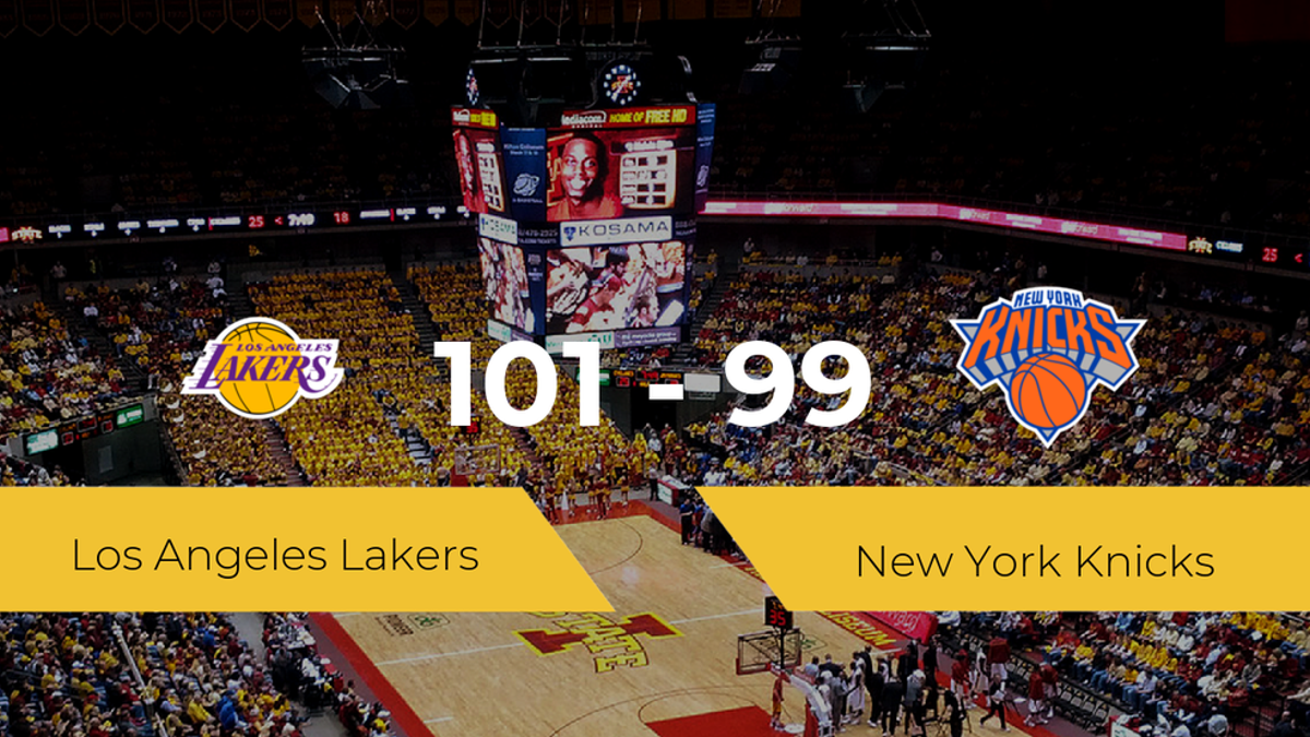 Los Angeles Lakers se queda con la victoria frente a New York Knicks por 101-99