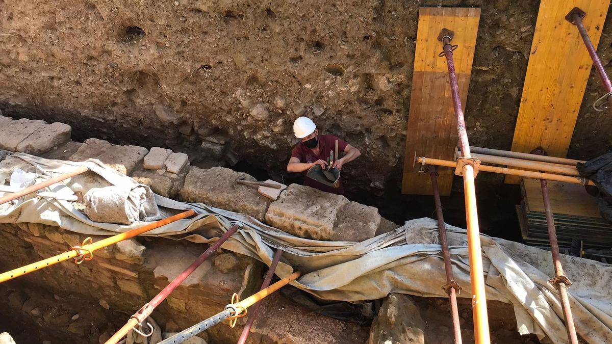 Trabajos en la Mezquita de Córdoba.