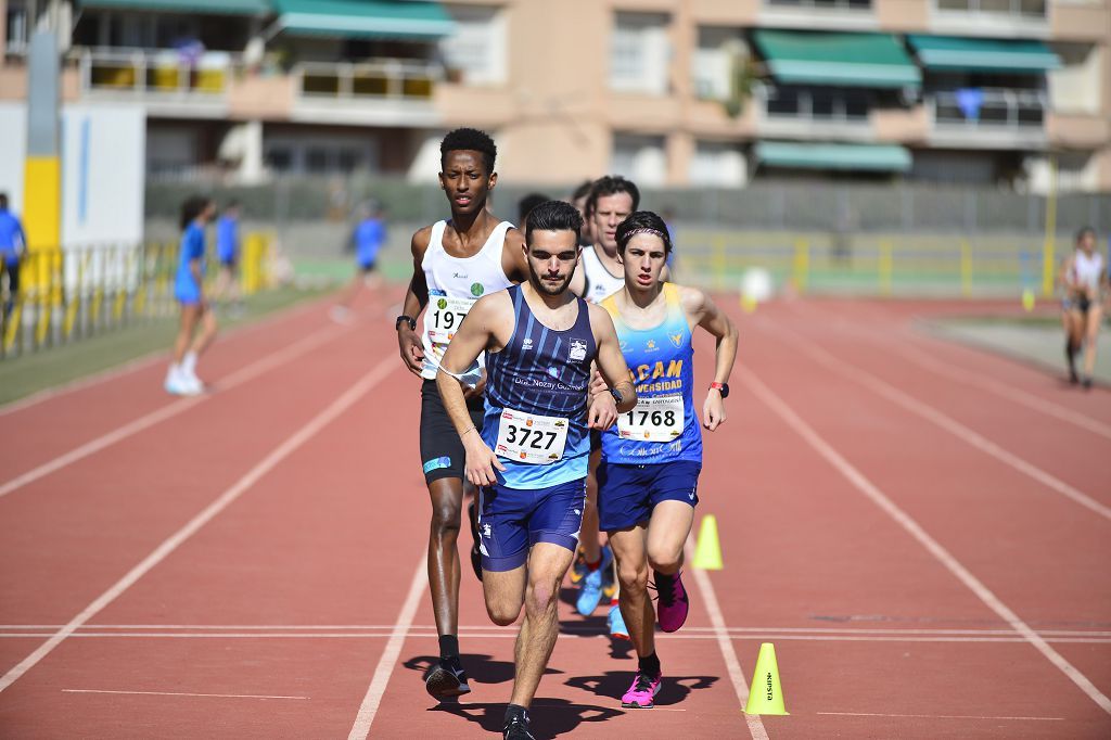 Pruebas de atletismo nacional en la pista de atletismo de Cartagena este domingo