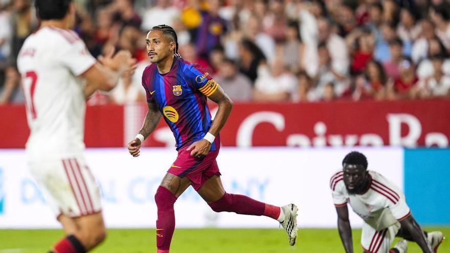 Un Sevilla luchador no puede contra el todopoderoso Barcelona de Raphinha y Flick (1-3)