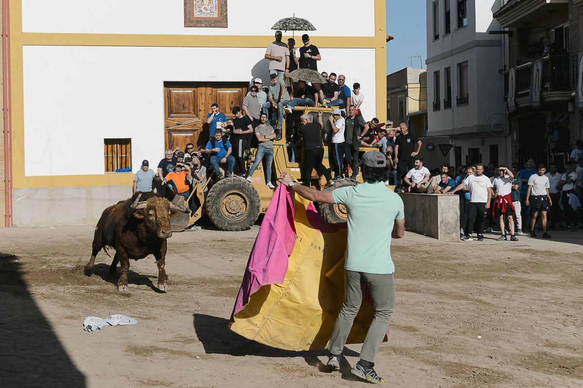 El primero de la tarde fue un toro de El Pilar patrocinado por El Tacaet.