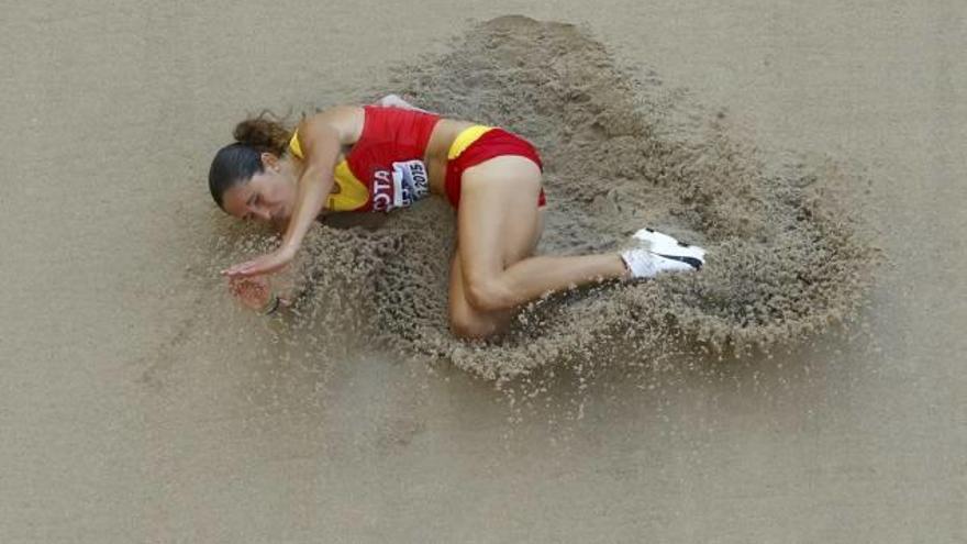 La atleta alicantina Mar Jover, durante una competición internacional en China.