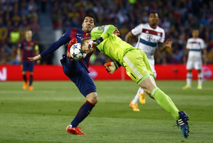 Imágenes del partido entre Barcelona y Bayern en el Camp Nou, resuelto por 3-0 para el Barcelona