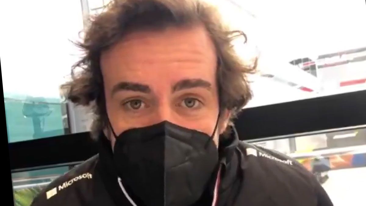 Alonso, durante el chat desde Imola