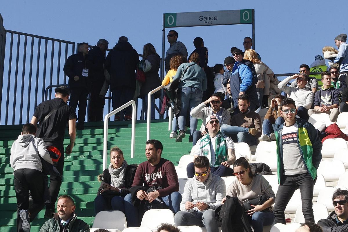 La afición blanquiverde en el Córdoba-Rayo Majadahonda