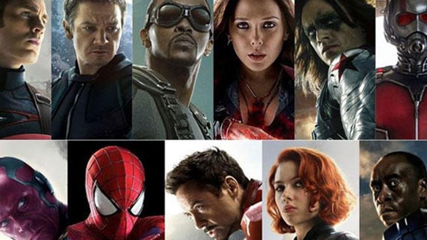 Los personajes de Marvel.