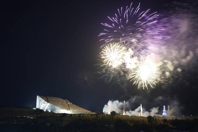 Fuegos artificiales de las Fiestas del Apóstol 2024 en Santiago