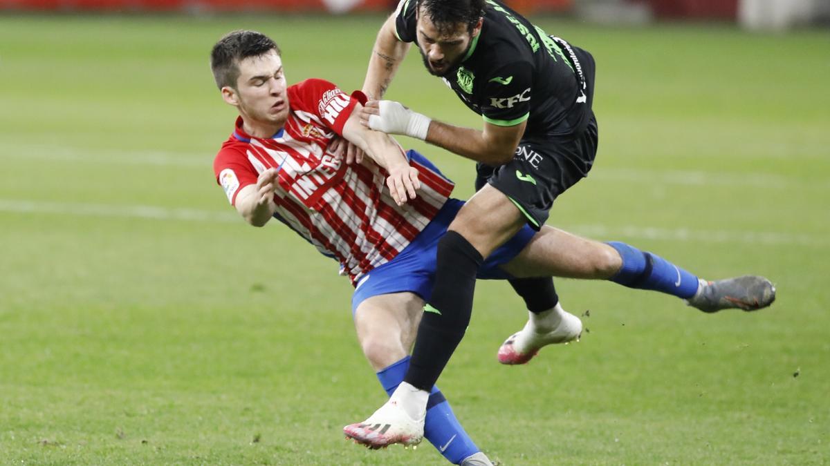 El partido entre el Sporting y el Leganés, en imágenes