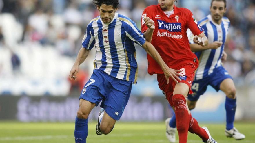 Michel Madera, en su etapa como futbolista del Sporting.