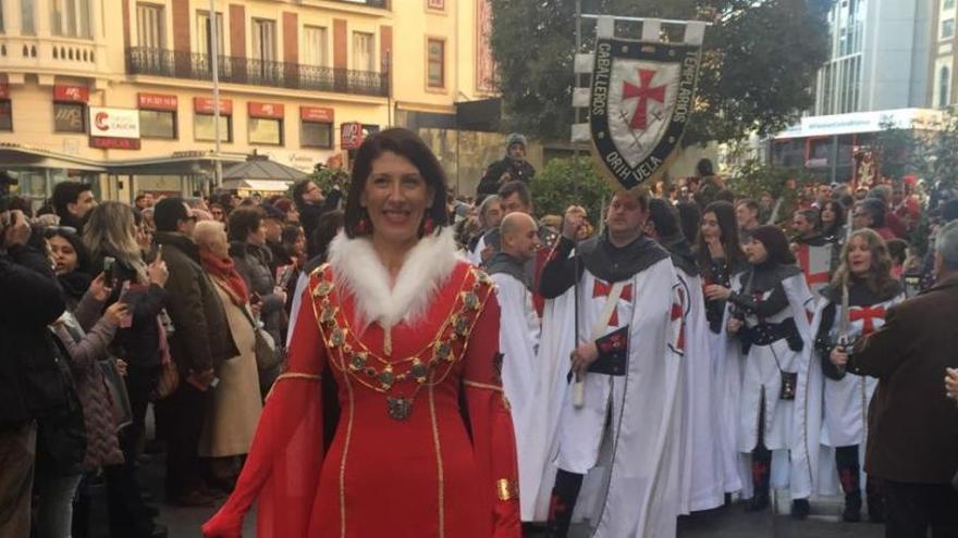 Un instante del desfile, capitaneado por la Armengola, por las calles de Madrid