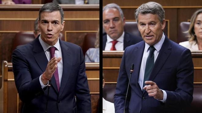 Sánchez mostra tot el seu «suport» a Zapatero i Feijóo li retreu que el lema del seu Govern és «el que pugui robar, que robi»
