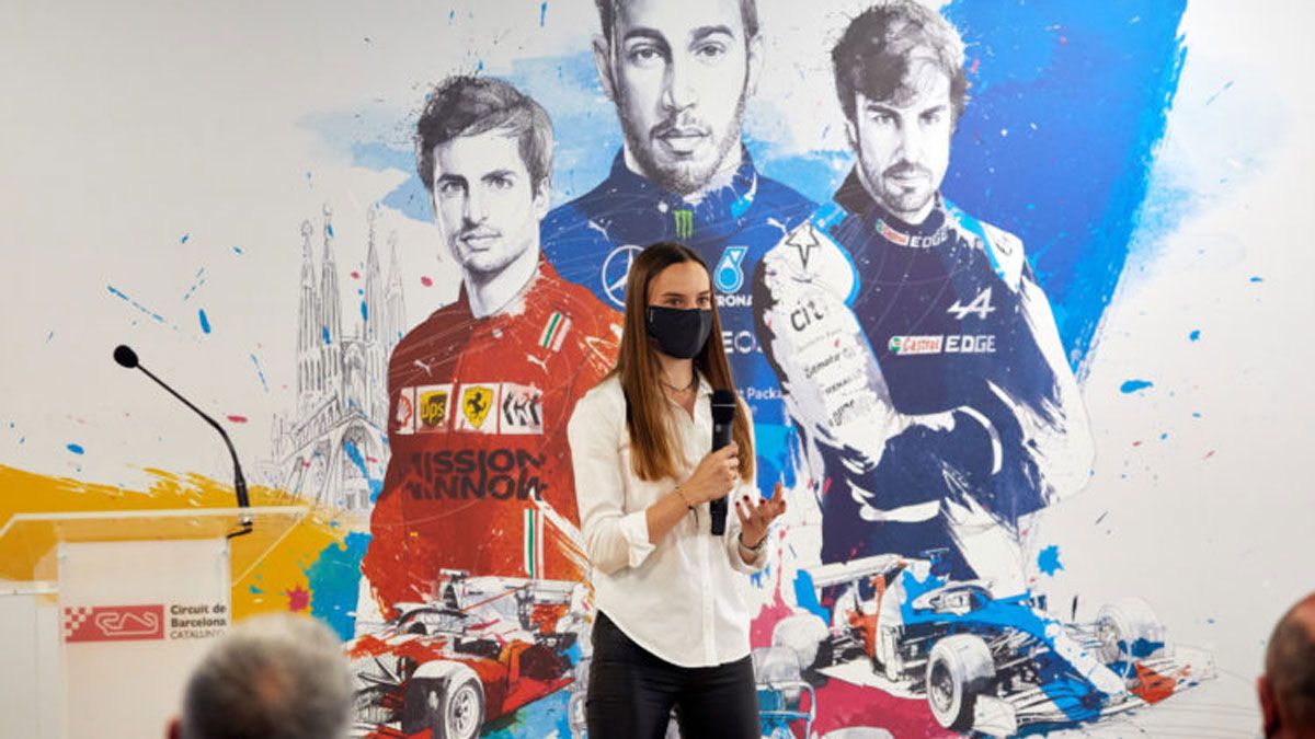 Belén García, durante la presentación del GP de España