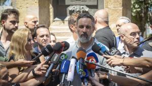 El presidente de VOX, Santiago Abascal, en su recienbte visita a Ceuta