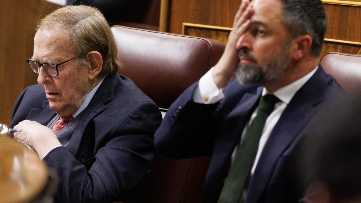 Ramón Tamames y Santiago Abascal.