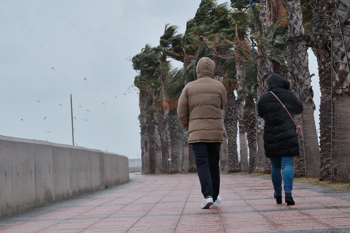 Málaga sufre los efectos del viento y la lluvia durante la alerta naranja