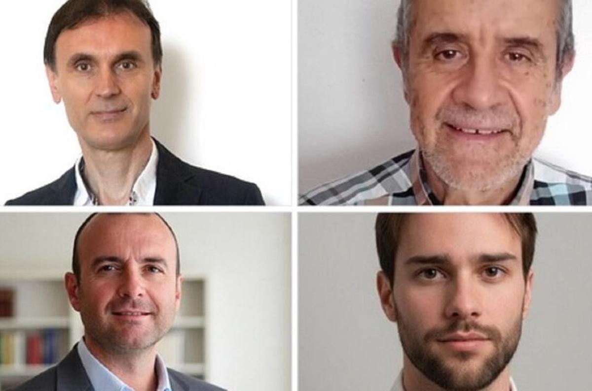 De esquerda a dereita e de arriba a abaixo, Jorge Mira, Xabier Prado, Francisco Gil Montoya e Jorge Ventura.