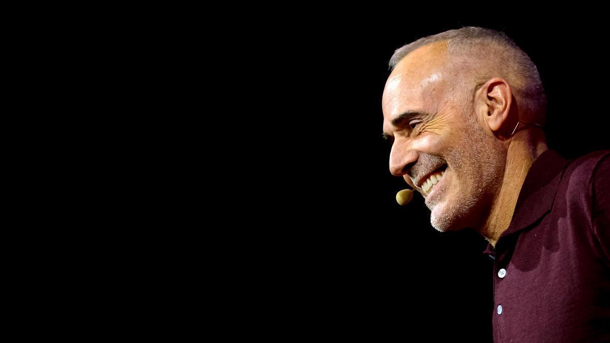 Alex Corretja, durante la charla que ofreció hace unos días en el Teatro Leal de La Laguna con motivo del FID.