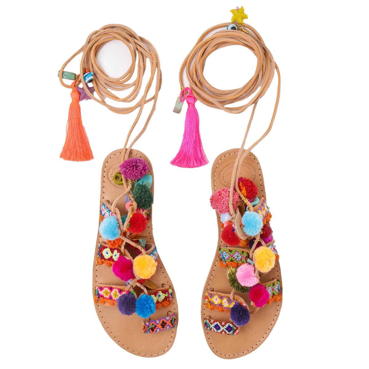 Penny lane pom pon sandals, Muzungu Sisters Store