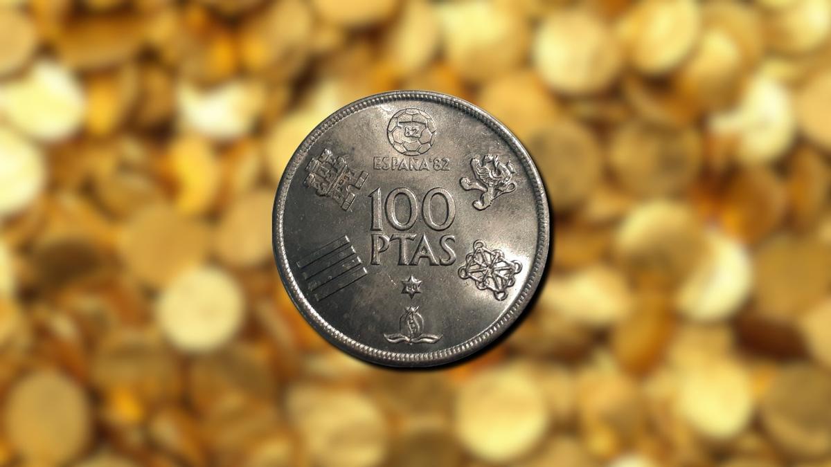 Moneda de 100 pesetas del Mundial de Fútbol de 1982