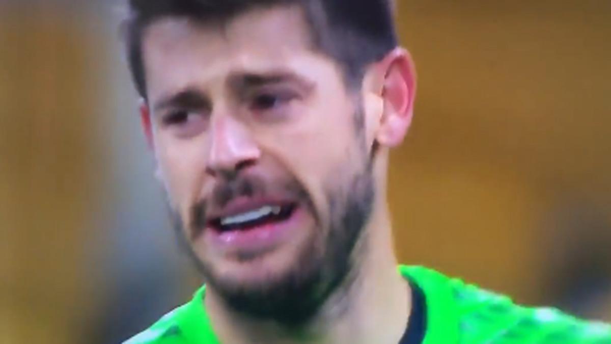 Fabricio rompió a llorar en medio del encuentro entre Besiktas y Dinamo Kiev.