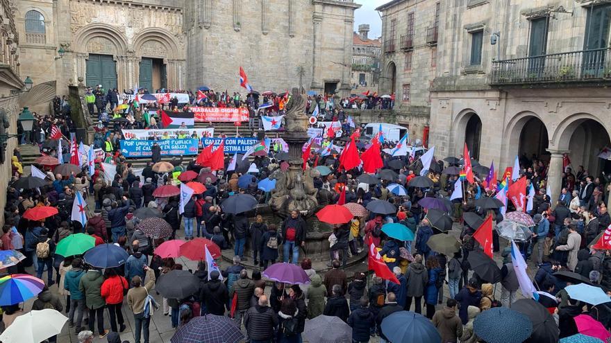 La CIG finaliza su manifestación en Praterías