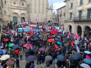 La CIG finaliza su manifestación en Praterías
