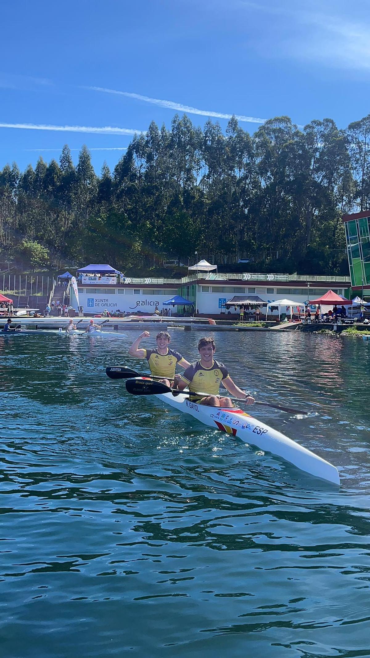 Daniel Estábanez y Diego Fernández, plata en la Copa España, en junior K 2.