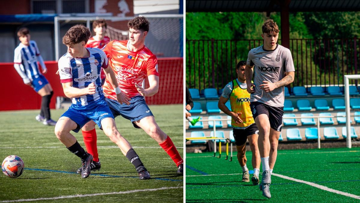 Por la izquierda, Dani Frechilla y Enol Cabal