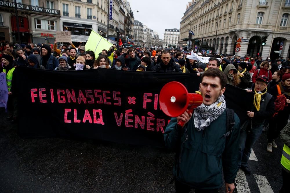 Protesta de los 'chalecos amarillos' en París