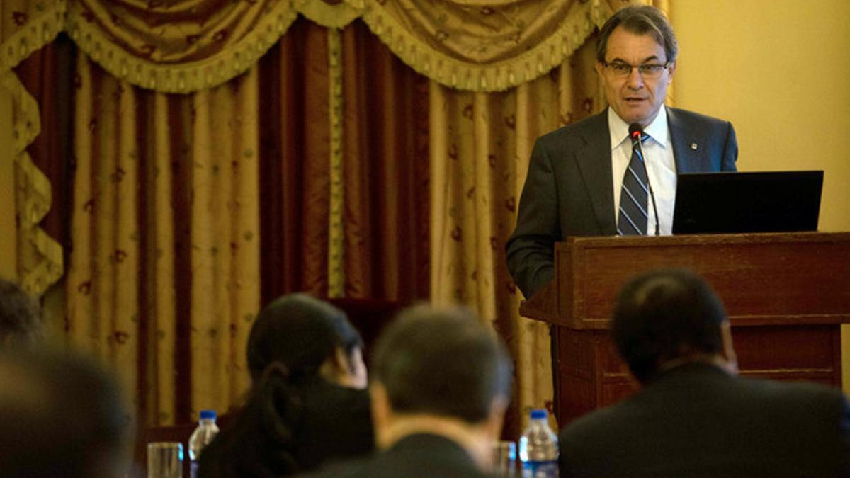 Artur Mas, durante su participación en un foro de empresa y tecnología, en Bangalore (India).