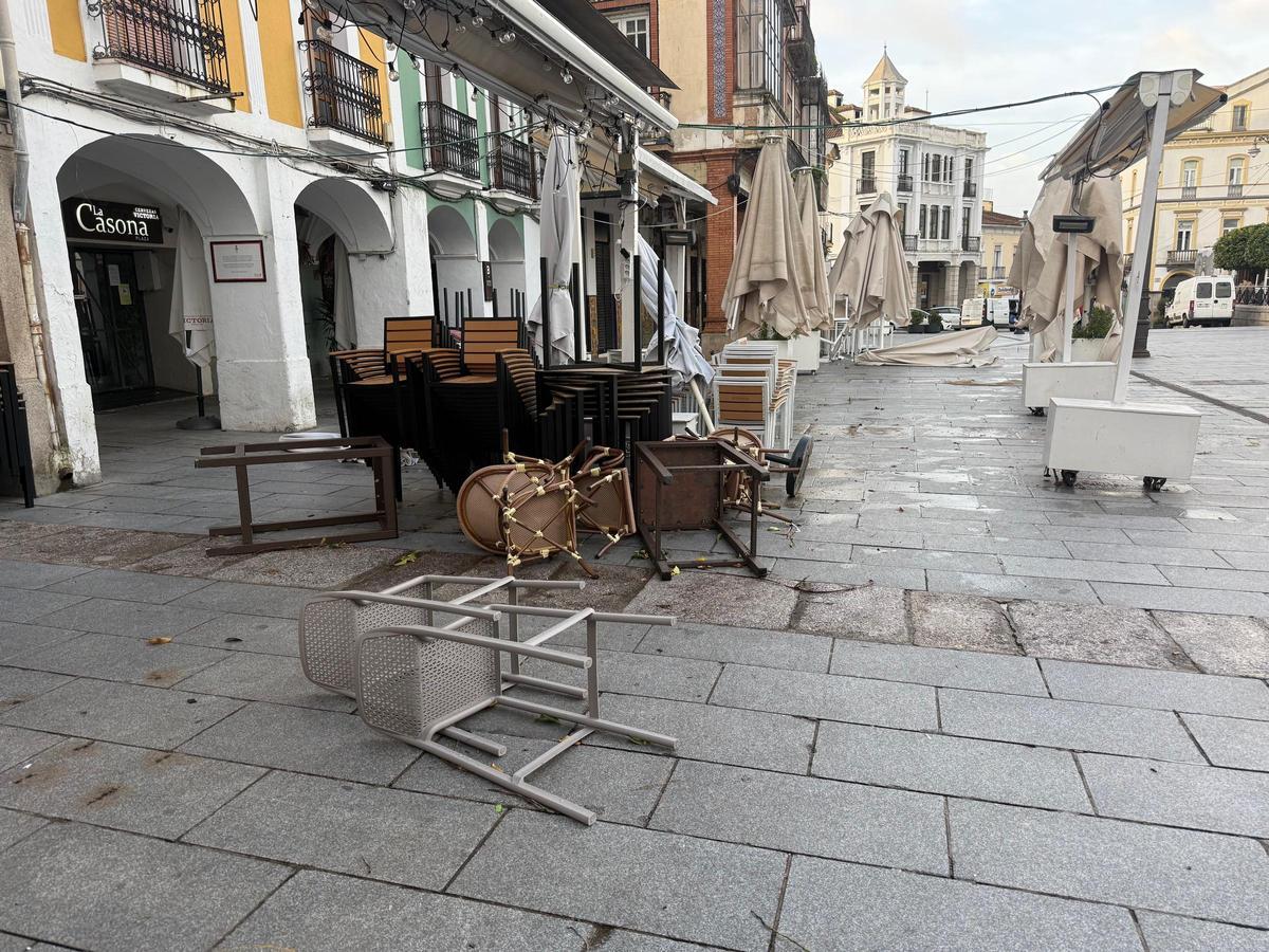 Daños causados por el vendaval.