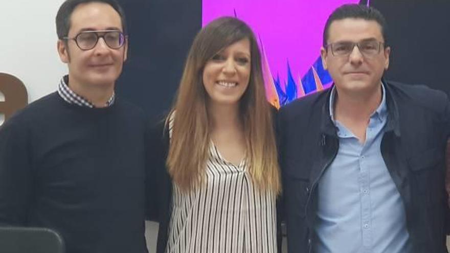 Márquez Villora, la edil Laura Rizo y Pedro García.